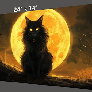 MtG Playmat: Feline Wisdom! 24"x14" - Colorful, Sharp Image - Smooth, Quality Game Mat for Magic the Gathering and other TCGs!