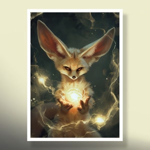 Manchons MtG : sorcier fennec renard ! Plus de 100 produits de qualité supérieure ! Coloré, net ! Ceci est votre terrasse : protégée et belle apparence !