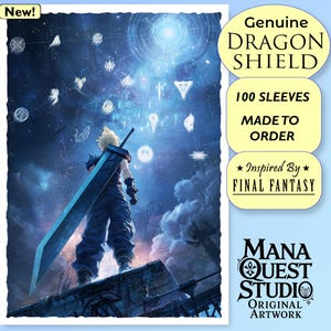 MTGスリーブ：忘れられた空の響き！ファイナルファンタジーにインスパイアされたドラゴンシールドスリーブ100枚入り。耐久性、鮮やかさ、そして印象的なデザイン