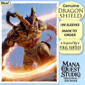 MtG Sleeves: Ifrit Ungebunden!  Von Final Fantasy inspiriert - 100 Dragon Shield Sleeves - Langlebig, lebendig und designed, um zu beeindrucken