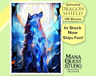 MtG Sleeves: Stained Glass Wolf - 100+ Top Quality Magic Card Sleeves! This is Your Deck -- Protected and Lookin&#39; Good!