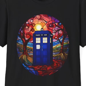 Maglietta Doctor Who TARDIS, ideale per i fan, comodo abbigliamento casual, regalo perfetto per gli amanti della fantascienza, ideale per l'uso quotidiano, attrezzatura per festival