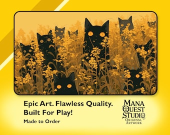 MtG Playmat: Scary Cats! 24&quot;x14&quot; - Colorful, Sharp Image - Smooth, Quality Game Mat for Magic the Gathering and other TCGs!