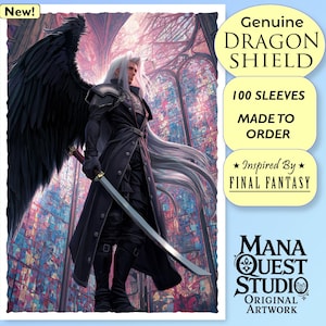 MTGスリーブ：破滅の熾天使！ファイナルファンタジーにインスパイアされたドラゴンシールドスリーブ100枚セット - 耐久性、鮮やかさ、そして印象的なデザイン