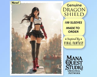 MtG Sleeves: Heart of Midgar!  Final Fantasy Inspired - 100 Dragon Shield Sleeves — Durable, Vibrant, and Designed to Impress