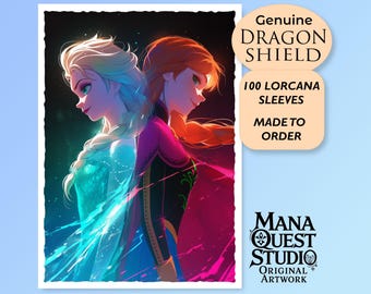 Lorcana Sleeves: Frost and Fire! 100+ Top Quality! Colorful, Sharp! This is Your Deck -- Protected and Lookin&#39; Good!