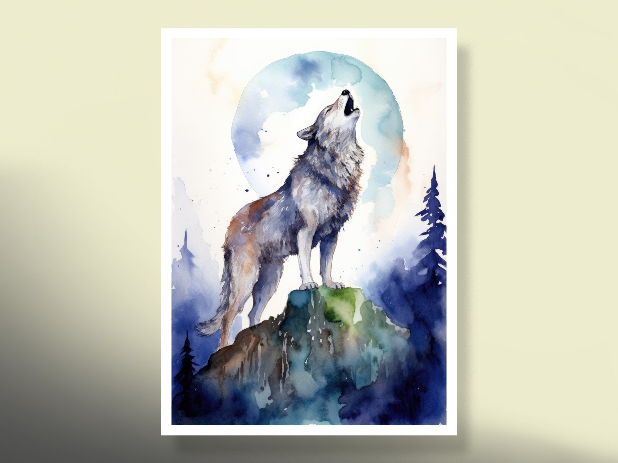 MtG Sleeves: Watercolor Wolf! 100+ Top Quality Magic Card Sleeves! Colorful, Sharp Image! This is Your Deck -- Protected and Lookin' Good!