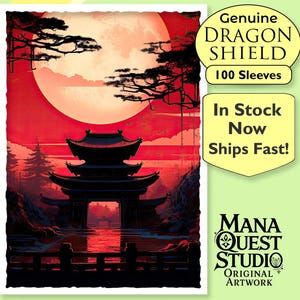 MtG Kartenhüllen: Japanischer Mondtempel-100+ hochwertige magische Kartenhüllen-buntes, scharfes Bild-Dies ist Dein Deck - geschützt und sieht gut aus!