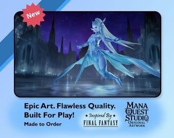 Song of the Frozen Silence - MTG Final Fantasy Inspired Playmat – 24×14 Fantasy TCG Mat, Colorful/Sharp Print
