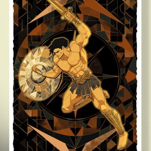 MtG-mouwen: geometrische Griekse helden! 100+ topkwaliteit! Kleurrijk, scherp! Dit is jouw deck: beschermd en ziet er goed uit!