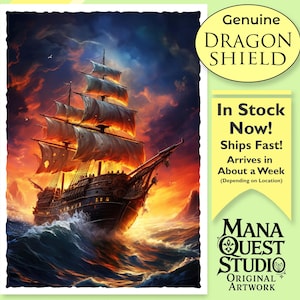 Manchons MtG : un grand voilier au coucher du soleil ! Plus de 100 pochettes pour cartes de grande qualité ! Image colorée et nette ! Ceci est votre terrasse : protégée et belle apparence !