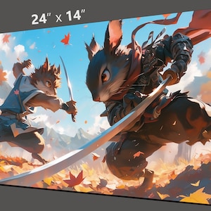 MtG Playmat: Survival of the Fittest! 24"x14" - Colorful, Sharp Image - Smooth, Quality Game Mat for Magic the Gathering and other TCGs!