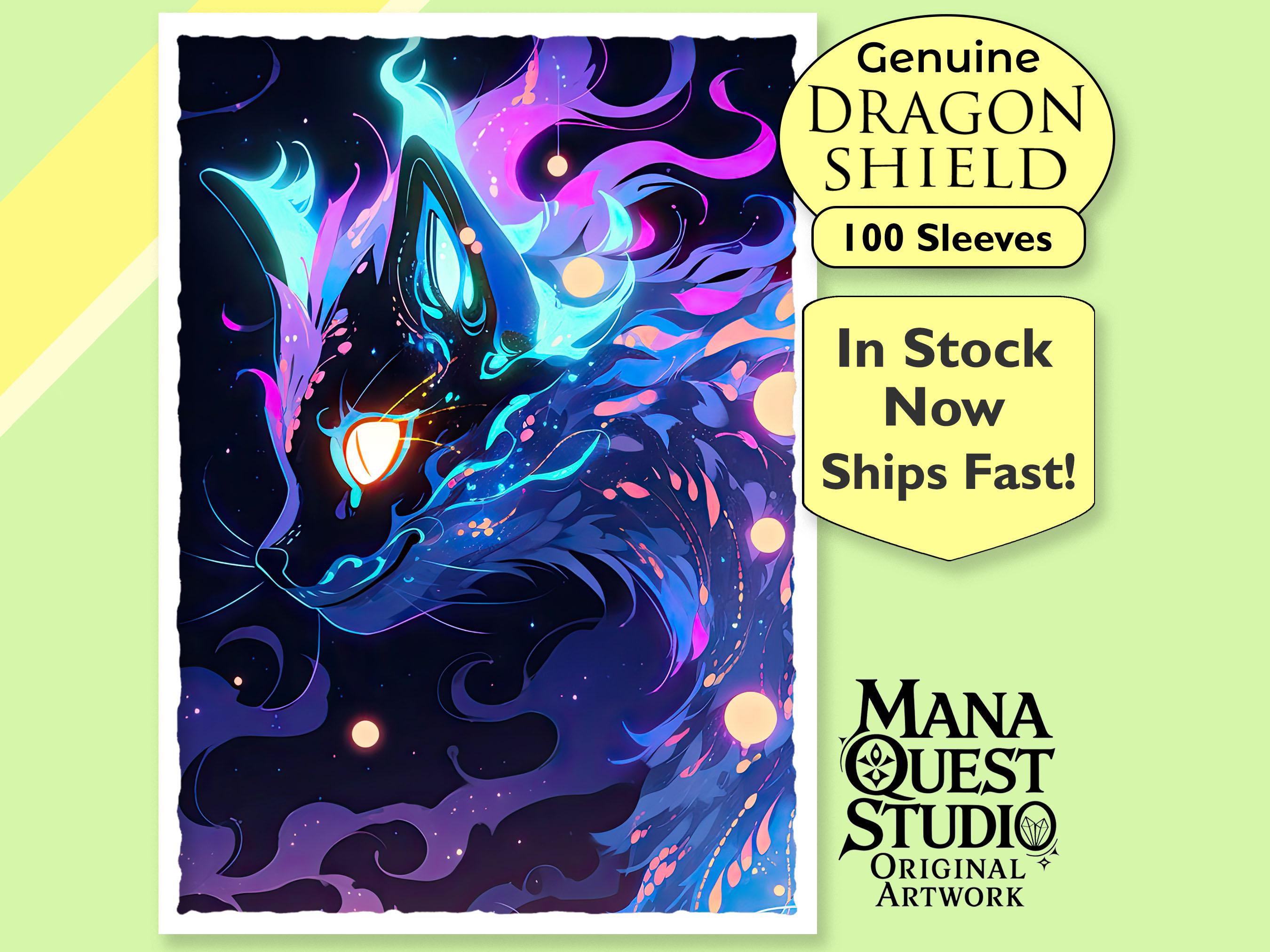 MtG Sleeves: Neon Cat! 100+ Top Quality Magic Card Sleeves! Colorful, Sharp Image! This is Your Deck -- Protected and Lookin' Good!