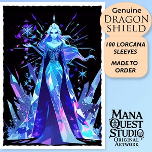 Lorcana Sleeves: Herrin des Eises! 100+ Top Qualität! Bunt, Scharf! Das ist Dein Deck -- Geschützt und gut aussehend!