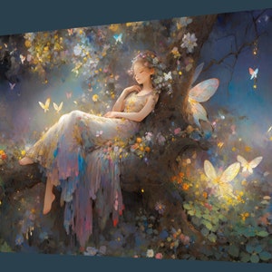 MtG Playmat: Rest at Twilight! 24&quot;x14&quot; - Sharp, Colorful Image! ... As the Butterflies Watch Over Her...