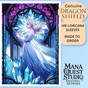 Lorcana Sleeves: Winter's Grace! 100+ Top Quality! Colorful, Sharp! This is Your Deck -- Protected and Lookin' Good!