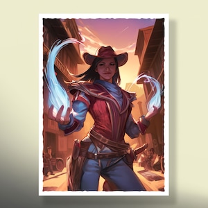 MtG Sleeves: Stella Lee - Magic Cowgirl! 100+ Top Qualität! Bunt, Scharf! Das ist Dein Deck -- Geschützt und gut aussehend!