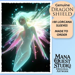 Lorcana Sleeves: Luminous Sprite! 100+ di alta qualità! Colorati, nitidi! Questo è il tuo mazzo, protetto e dall'aspetto fantastico!