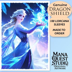 Lorcana Sleeves: The Enchantress of Ice! 100+ Top Quality! Colorful, Sharp! This is Your Deck -- Protected and Lookin&#39; Good!