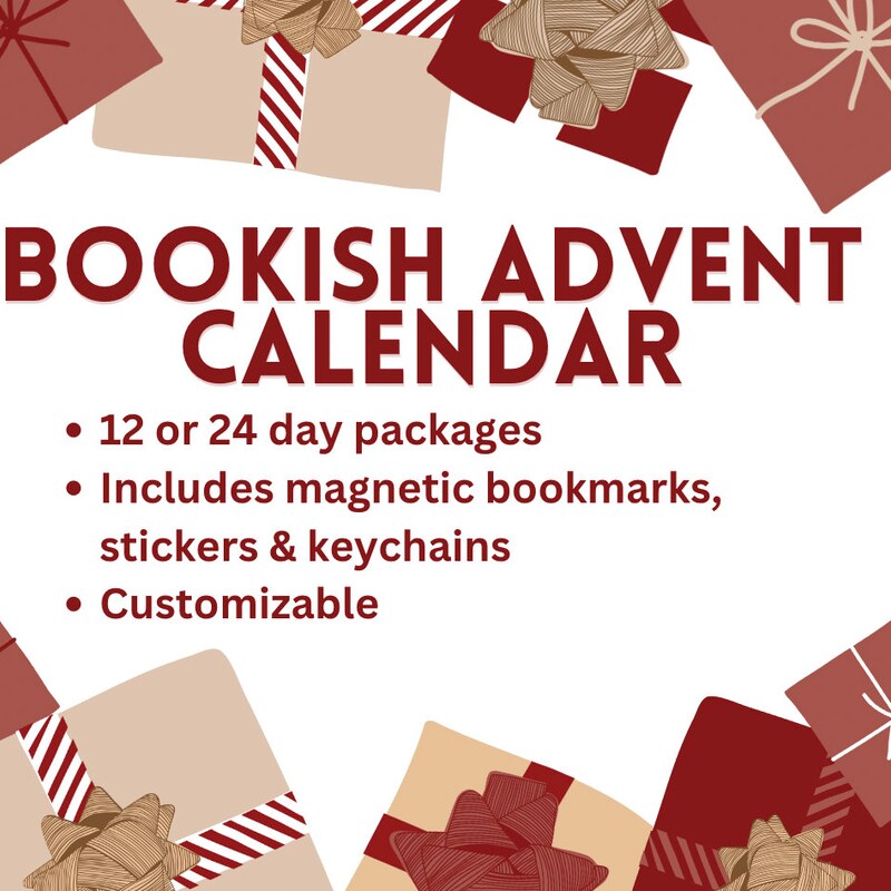 Bookish Advent Calendar Etsy