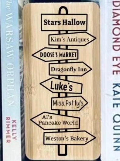 Bookish Signpost Street Destination Bookshelf Sign Personalized Laser ...