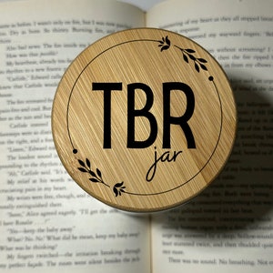 Pot à lire TBR pour les amateurs de lecture et les lecteurs | Bocal en verre bocal à sélection livresque, cadeau pour les lecteurs, cadeau de lecture, cadeau livresque, cadeau bookstagram
