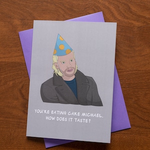 Funny Lost Boys Birthday Card, Pop Culture Card, 80&#39;s birthday Card, Horror lover card, Kiefer Sutherland - David - card, Vampire Card18