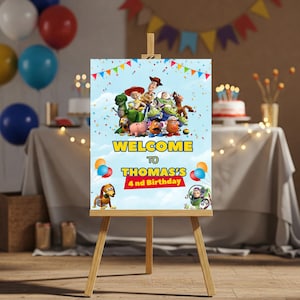Toy Story Welcome Sign Toy Story Birthday Party welcome sign toy story welcome sign toy story welcome banner poster party