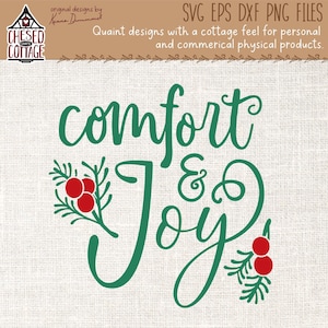 Weihnachten svg, Komfort und Freude SVG, Weihnachten png, Urlaub svg, Weihnachten Schnitt-Datei, Clipart, digitaler Download