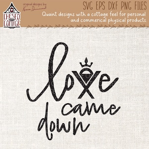 Liebe kam runter SVG, Krippe SVG, Weihnachten SVG, Jesus ist König, Jesus svg, Weihnachten png, Liebe kam runter png, Clipart, digitaler Download