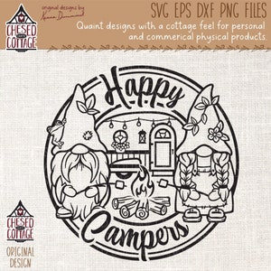 Gnomo SVG, Camping SVG, Campistas felices Svg, Gnomo de camping Svg, Campista Svg, Fogata Svg, Camping Rv Svg Letrero de camping Svg, Archivos digitales