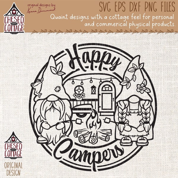 Gnome SVG, Camping SVG, Happy Campers Svg, Camping Gnome Svg, Camper Svg, Campfire Svg, Rv Camping Svg Camping Sign Svg, Digital Files