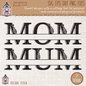 Monograma dividido de mamá SVG, Mamá SVG, Mamá Svg, Día de la Madre en el Reino Unido Svg, Día de la Madre Svg, Día de la Madre Png, Letras de monograma divididas Svg, Descarga digital