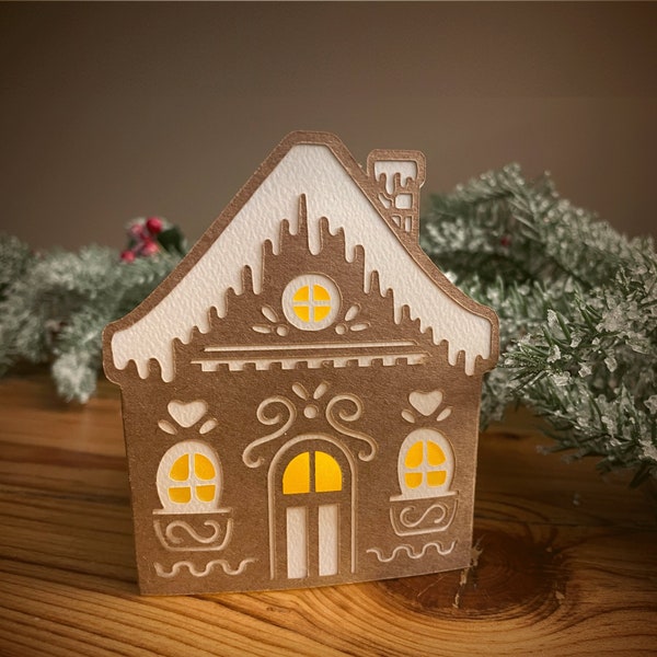 Gingerbread House SVG, Gingerbread svg, Christmas SVG, 3D SVG, Gingerbread Decor svg, Christmas Decor, Paper Craft File, Digital Download