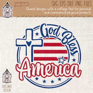 God Bless America SVG, PNG, patriotique, Americana SVG, Christian Svg, Svg 4 juillet, Svg 4 juillet, États-Unis, téléchargement numérique