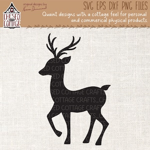 Reindeer SVG, Reindeer PNG, Deer SVG, Deer Silhouette Svg, Deer Png, Deer Cut File, Winter svg, Deer Clipart, Digital Download