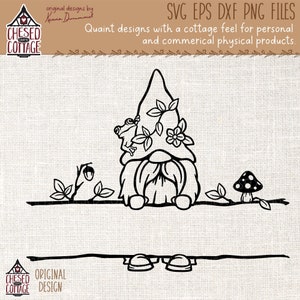 Gnom SVG, Gnom Monogramm SVG, SVG Gnom, Split Monogramm SVG, Frühling Gnome SVG, Monogramm Rahmen SVG, Pilz SVG, Gnom PNG, Digitale Dateien