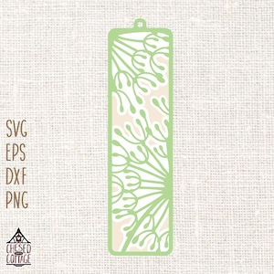 Bookmark SVG, Paper Cut Bookmark SVG, Layered SVG, Bookmark Png, Dandelion Svg, Wildflower Svg, Eps, Dxf, Cut File, Digital Download