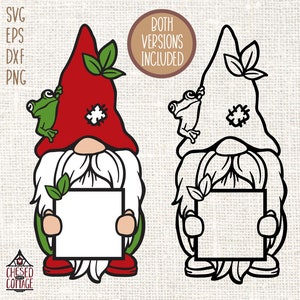 Gnome SVG, Gnome Holding Sign SVG, Gnome with Sign svg, Gnome PNG, Gonk svg, Gnome Clipart, Frog Svg, Eps, Dxf, Png, Digital Download
