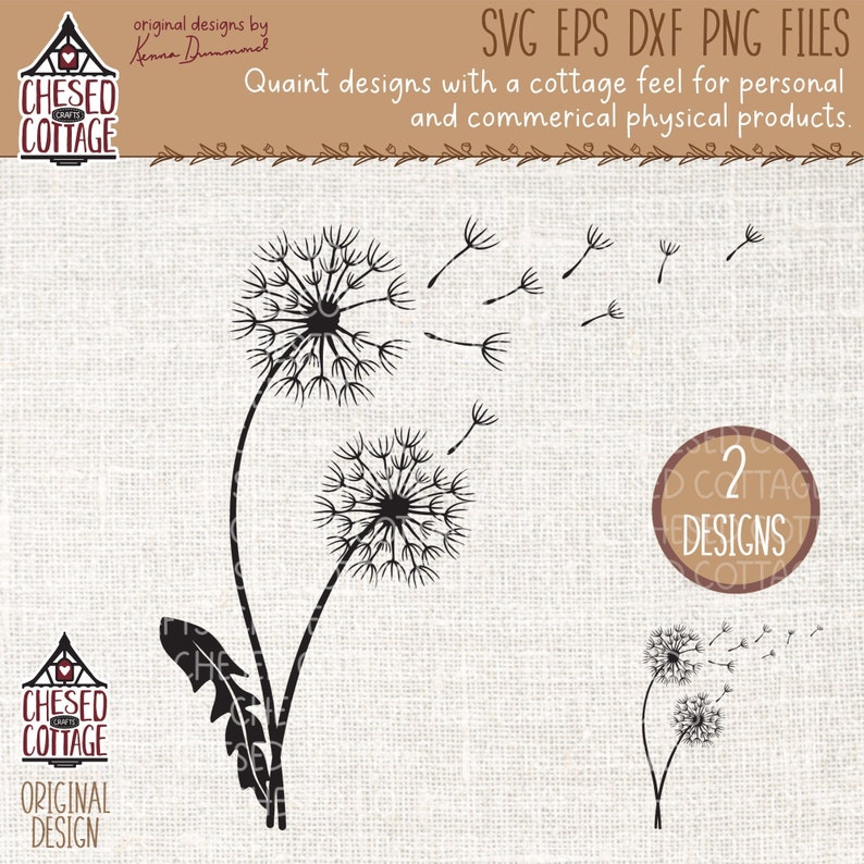 Dandelion SVG, Floral SVG, Dandelion Bundle SVG, Dandelion Png, Flower Svg, Dandelion Clipart, Wild Flower, Digital Download image 2