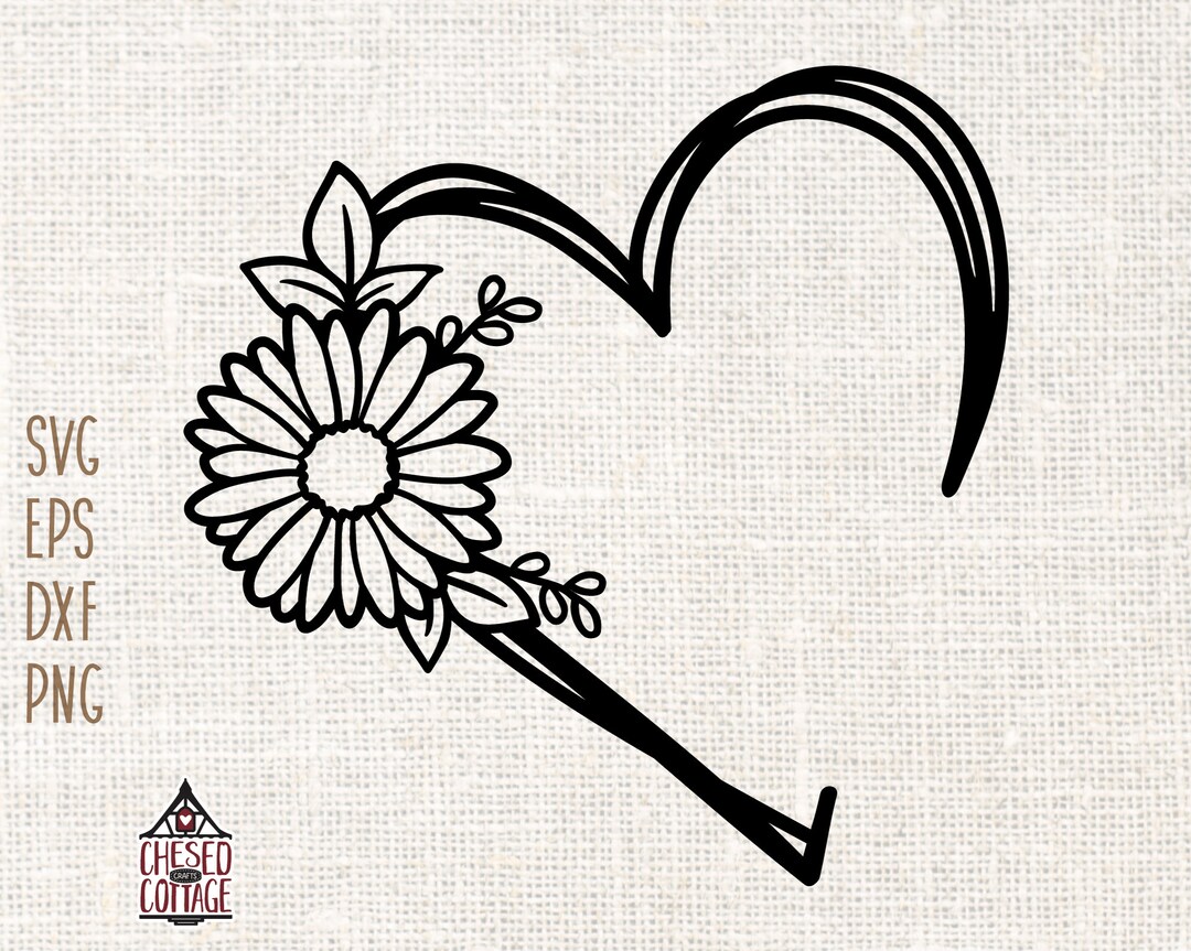Heart SVG, Heart With Flowers SVG, Floral Heart SVG, Open Heart Svg ...