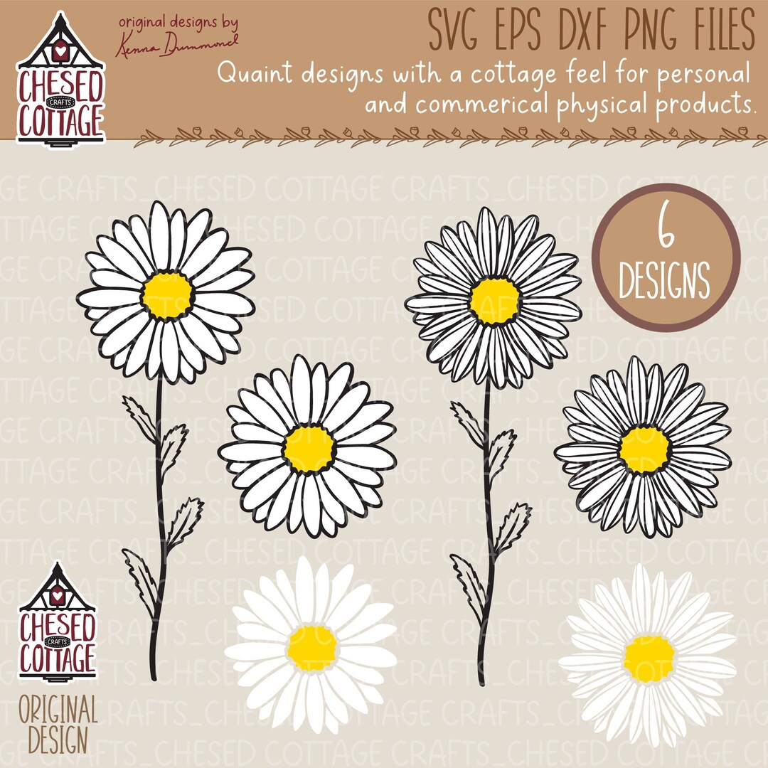 Daisy SVG, Daisy Flower SVG, Daisy With Stem SVG, Svg Daisy, Svg Bundle ...