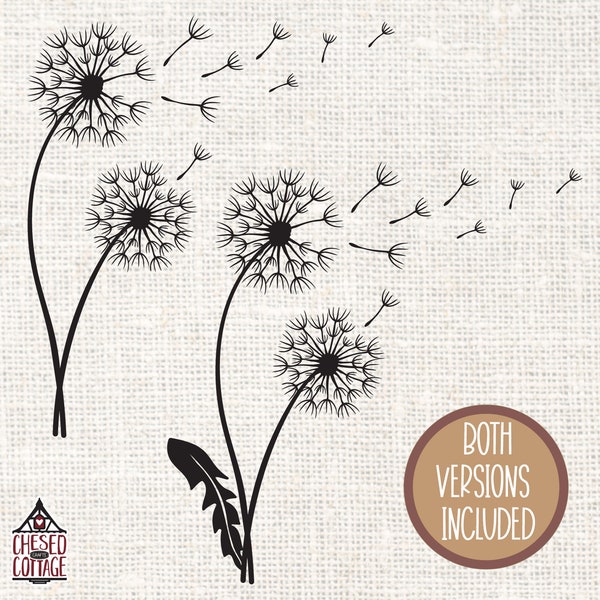 Dandelion SVG, Floral SVG, Dandelion Bundle SVG, Dandelion Png, Flower Svg, Dandelion Clipart, Wild Flower, Digital Download