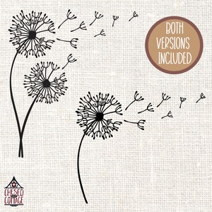 Dandelion SVG, Floral SVG, Dandelion Bundle SVG, Dandelion Png, Flower Svg, Dandelion Clipart, Wild Flower, Digital Download
