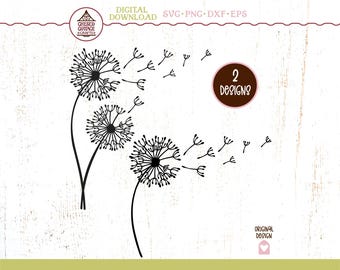 Dandelion SVG, Floral SVG, Dandelion Bundle SVG, Dandelion Png, Flower Svg, Dandelion Clipart, Wild Flower, Digital Download