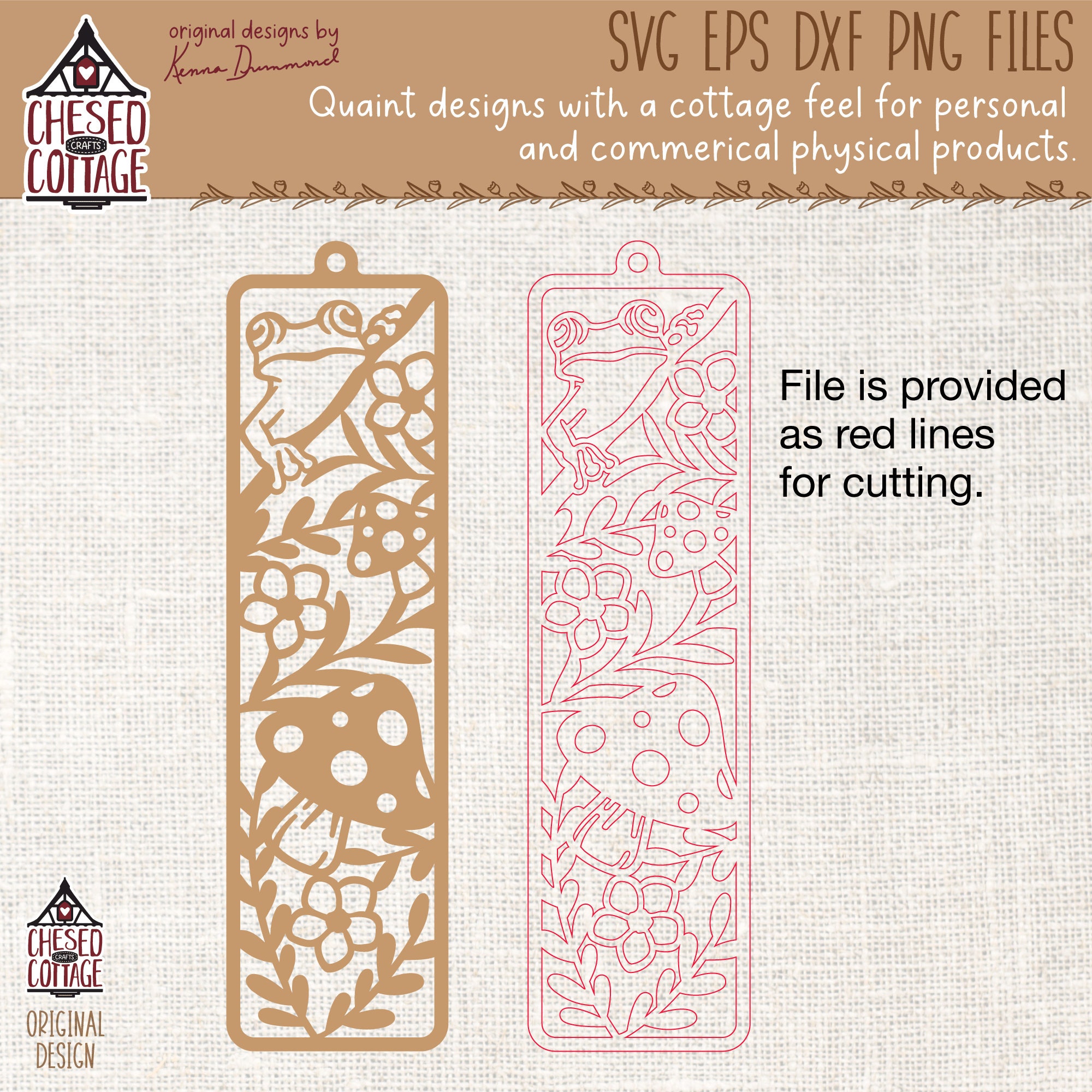 Bookmark SVG, Laser Cut Bookmark SVG, Bookmark Cut File, Cottagecore ...