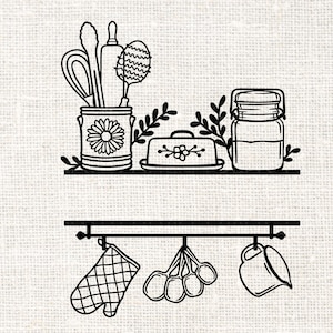Keuken SVG, keuken Split Frame SVG, keuken monogram SVG, keuken teken Svg, keukengerei Svg, Vintage Design Svg, png, digitale download