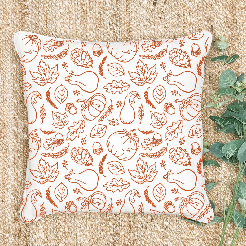 Fall Dxf Fall Seamless Pattern SVG, Fall SVG, Pumpkin Svg, Leaves SVG, Autumn ...