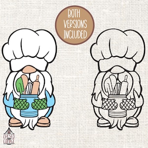 Gnome Padeiro SVG, Gnome SVG, Gnome Chef SVG, Gnome Png, Svg Gnome, Design Gnome, Sublimação Gnome, Assando Svg, Cozinhando Svg, Download Digital