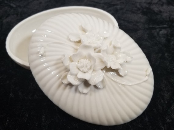 Porcelain Ring Dish - Wedding Keepsake Box - image 1